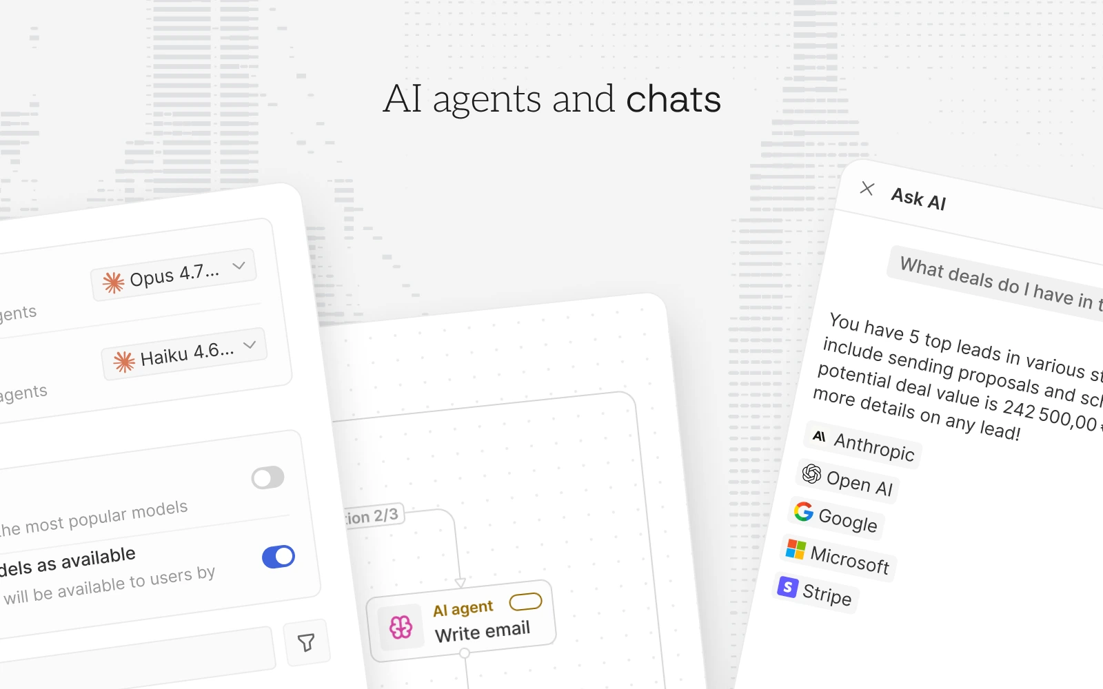 AI agents and chats